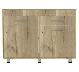 Mueble cocina 2 puertas 1 cajón Orion duna/blanco TuHome