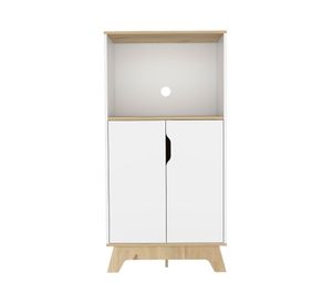 Mueble microondas 2 puertas bajo blanco/duna TuHome