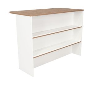 Barra auxiliar cocina Fendi blanco castaño