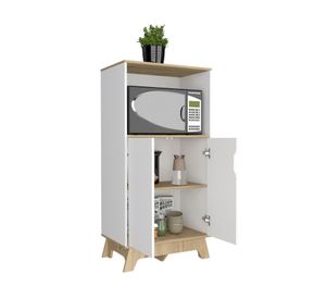 Mueble microondas 2 puertas bajo blanco/duna TuHome