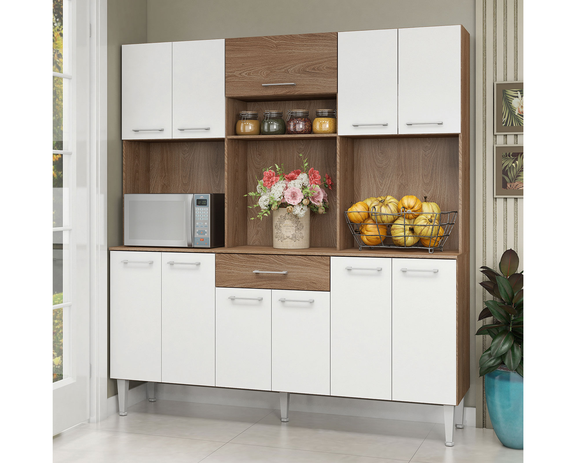 Kit cocina 11 puertas 1 cajón Piece blanco | Easy.cl