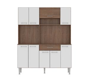 Kit cocina 9 puertas 1 cajón Piece blanco/café