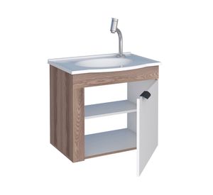 Mueble vanitorio 52 cm Jasmim café/blanco