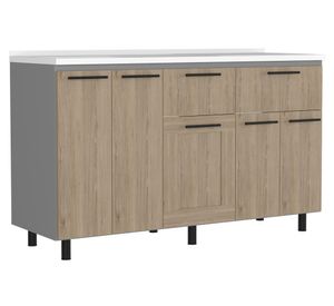 Kit cocina 8 puertas Hasselt gris rovere