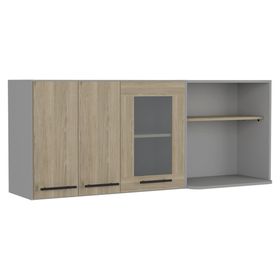 Mueble mural 3 puertas Hasselt gris/rovere TuHome