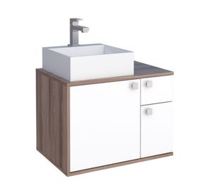 Mueble vanitorio 63 cm Caete café/blanco