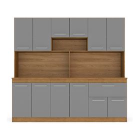 Kit cocina 12 puertas 1 cajón Buck gris/café