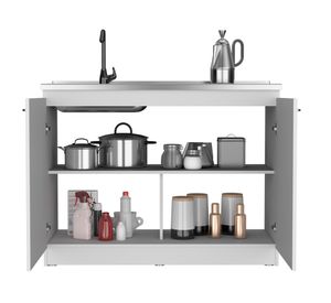 Mueble cocina inferior Napoles blanco 120 cm