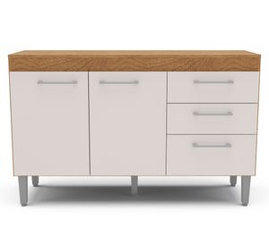 Mueble cocina base New Opie café/blanco 77.5x120.8x37 cm