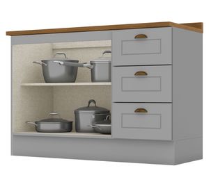 Mueble base Colorado gris 82x120x51 cm