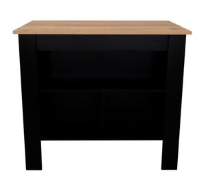 Isla de cocina Cala wengué y duna 90x103x70 cm