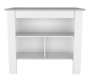 Isla de cocina Cala blanco y Ibiza 90x103x70 cm