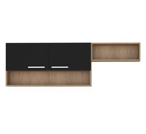 Mueble aéreo cocina Madri café/negro 166 cm