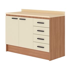 Mueble base de cocina 120 cm Mia beige
