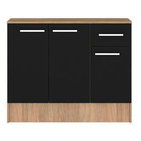 Mueble base cocina Madri café/negro 82x105x45 cm