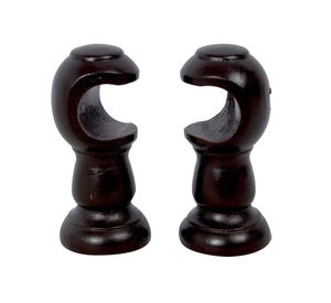 Soporte 19 mm simple nogal 2 unidades Cotidiana