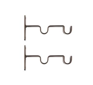 Soporte muro doble 3/4'' Darkness óxido 2 unidades Ferrato