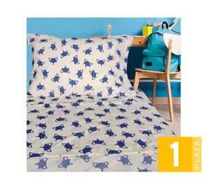 Juego de sábanas infantil 1 plaza 144 hilos Fox