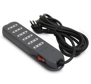 Protector sobretensión 3 mts 6 posiciones gris Bticino