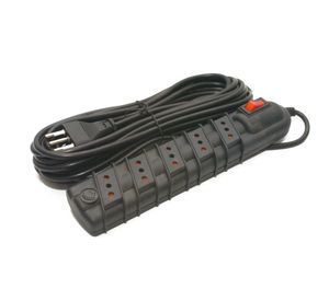 Alargador interruptor 5 posiciones 10 m negro Rittig