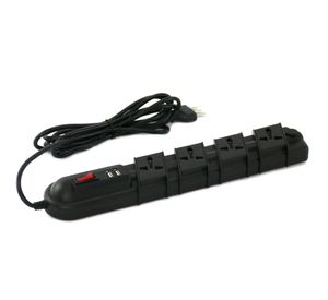 Alargador multinorma 4 posiciones 3 m 2 USB negro Rittig