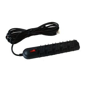 Alargador con interruptor 5 posiciones 5 m negro Rittig