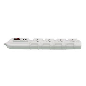 Alargador multinorma 4 posiciones 3 m 2 USB blanco Rittig