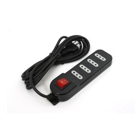 Alargador interruptor 4 posiciones 3 m negro Macrotel