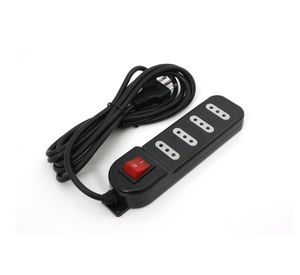 Alargador interruptor 4 posiciones 3 m negro Macrotel