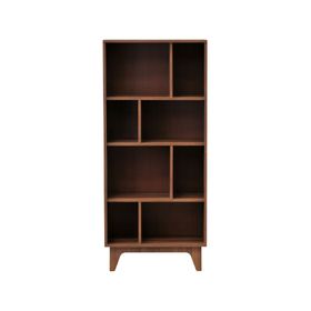 Librero 8 espacios domino nogal Mobikit