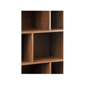 Librero 8 espacios domino nogal Mobikit