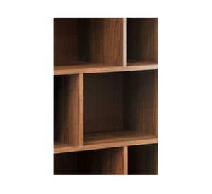 Librero 8 espacios domino nogal Mobikit