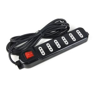 Alargador múltiple 3 mt switch 6 posiciones negro Macrotel