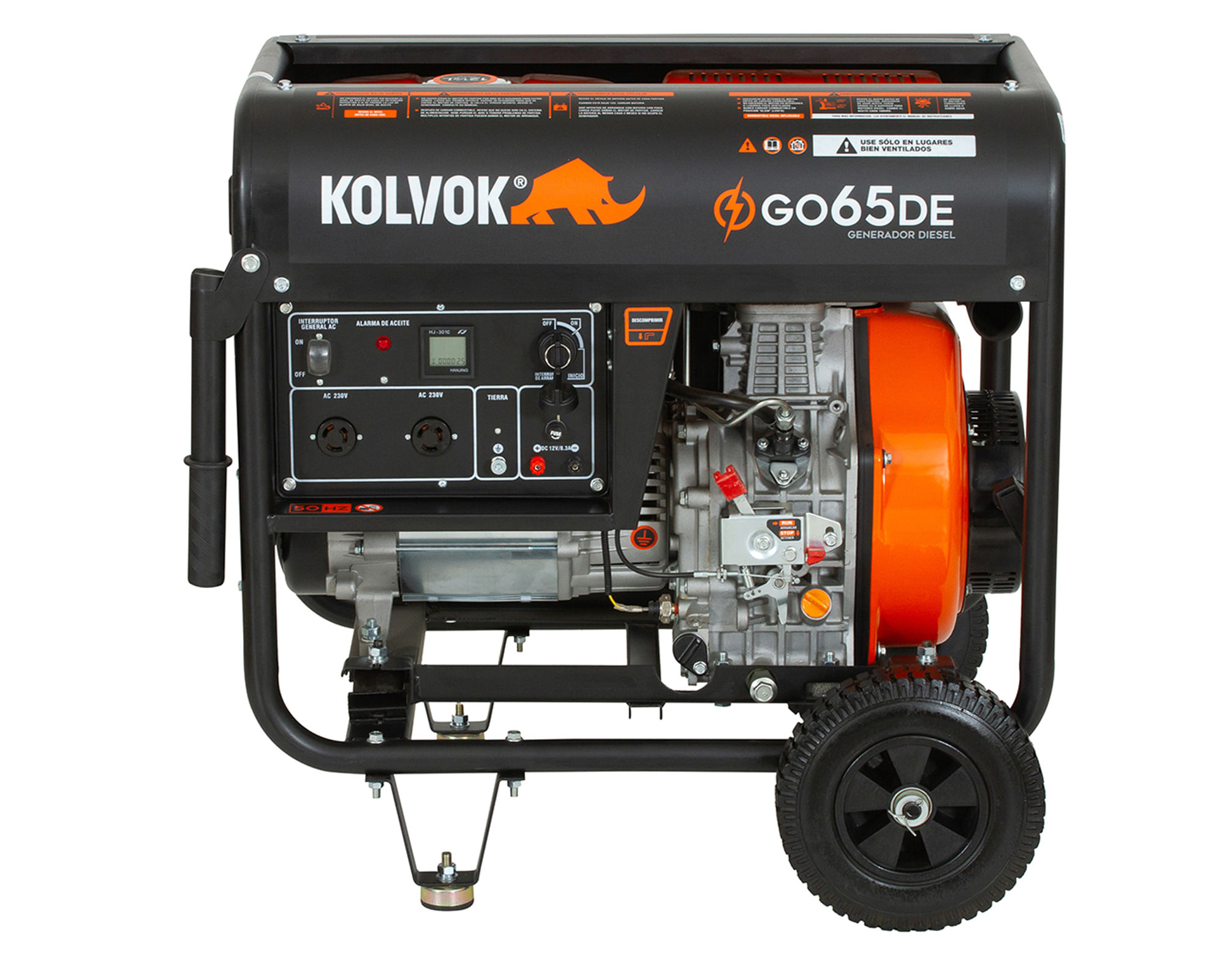 Kolvok Generador eléctrico diésel monofásico GO65DE 6.5 KVA