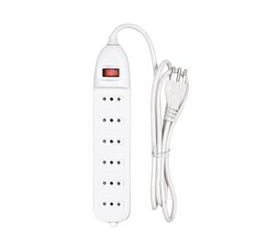 Alargador múltiple 6 posiciones 1,5 m AT106-1.5 blanco Ante