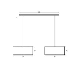 Lámpara colgar 4L E27 doble cromo Diseño 3.
