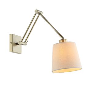 Aplique 1L E27 doble articulación bronce Diseño 3.