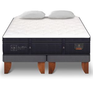 Cama europea 2 plazas Súper premium base dividida + almohadas viscoelásticas Cic