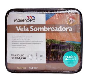 Vela sombreadora 3x3x4,2 m triángulo beige Marienberg