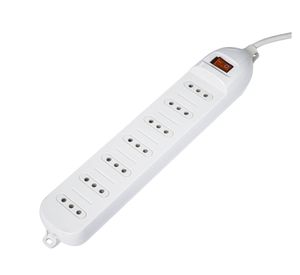 Alargador múltiple 7 posiciones 5 m AT107-5 blanco Ante