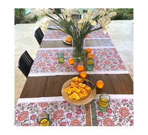 Camino de mesa Boheme blanco velo organza 180x60 cm