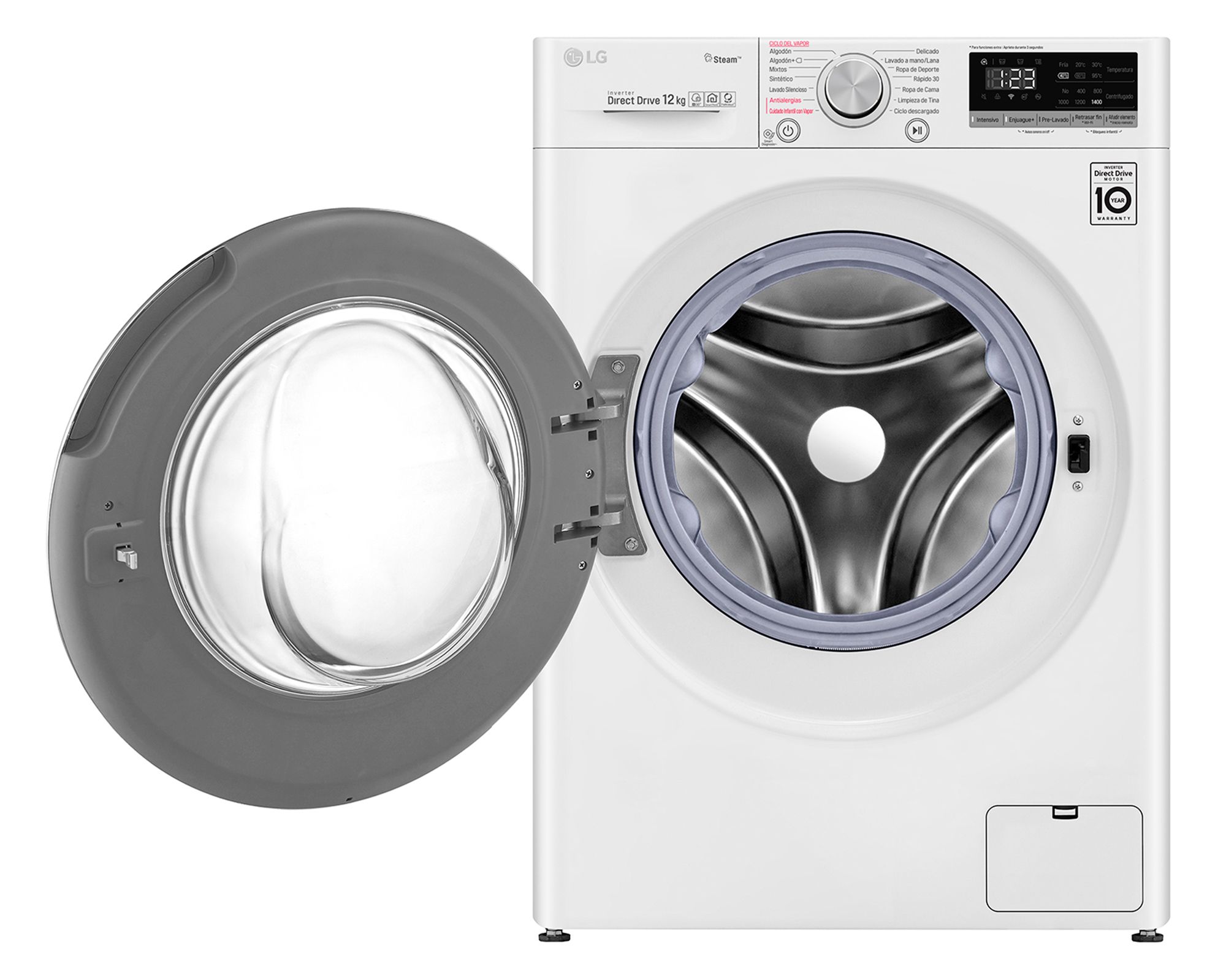 Lavadora Carga Frontal 12 kg Blanco LG