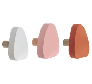 Perchero Triángulos rosado/blanco/guinda