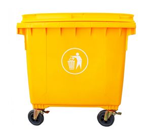 Contenedor de basura 1100 lt 133x103x134 cm amarillo