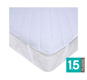 Cubre Colchón 1.5 plazas Elasticado blanco