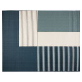 Alfombra living-comedor 200x250 cm Trend geométrico azul