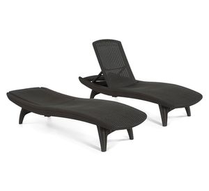 Reposeras + mesa Pacific Sun grafito