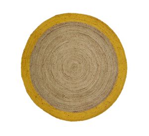 Alfombra redonda 150 cm Cancun mostaza