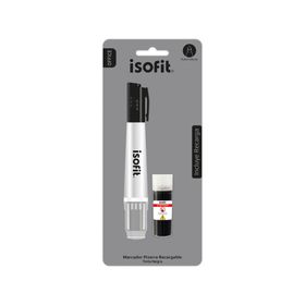 Marcador pizarra recargable + tinta negro