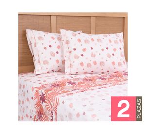 Juego sábanas 2 plazas microfibra Ginkgo